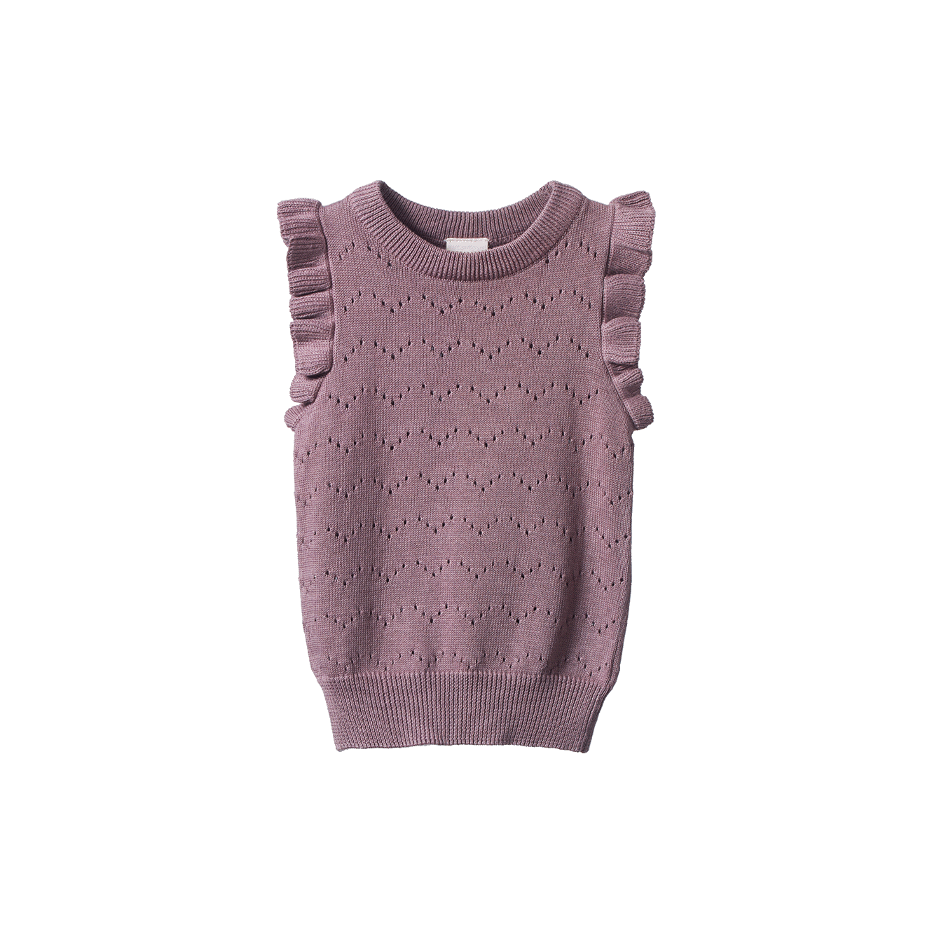 Nature Baby Mathilde Vest - Twilight Pointelle
