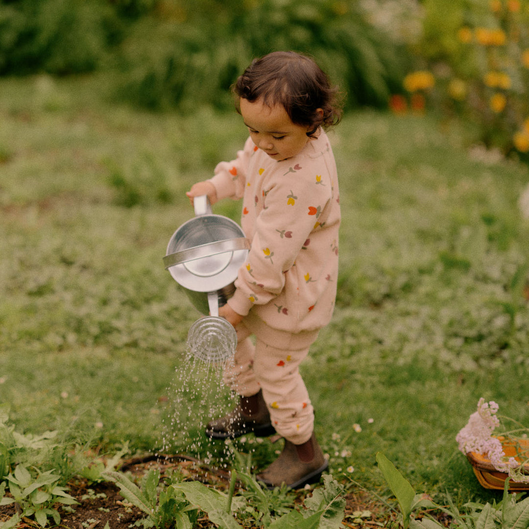 Nature Baby Emerson Sweater - Tulips Rose Dust Print