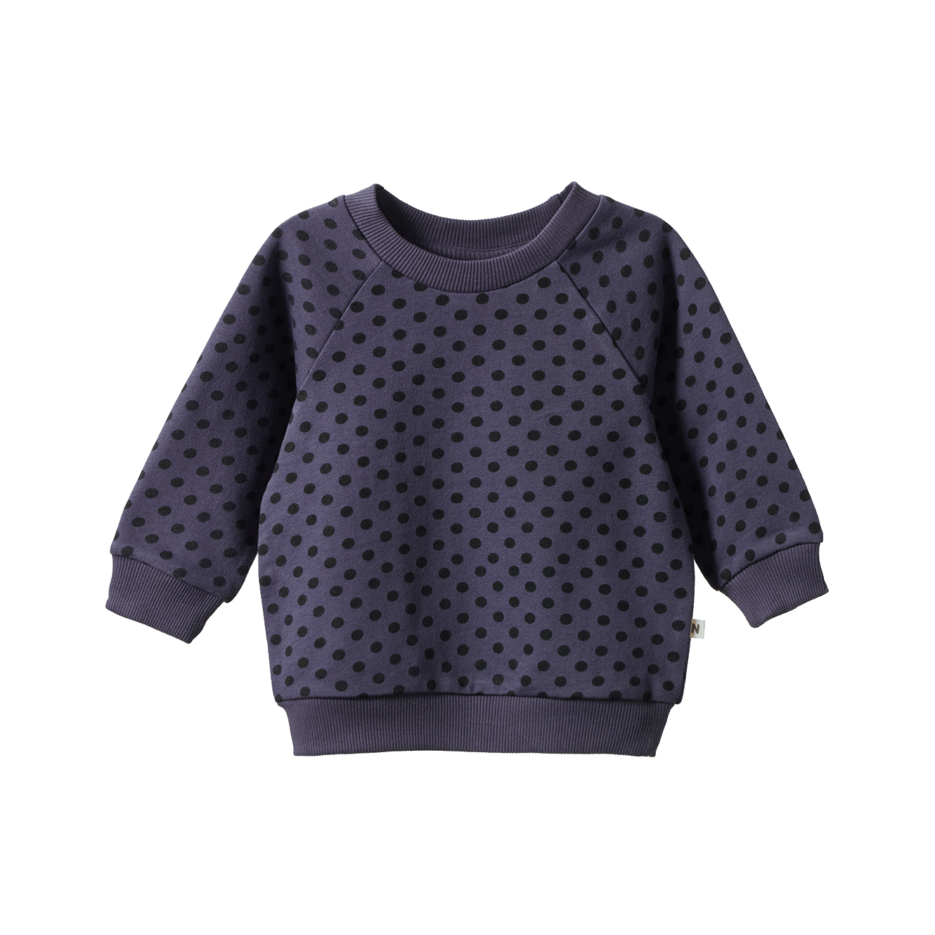 Nature Baby Emerson Sweater - Violet Polka Dot Print