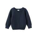 Billy Jumper - Navy Basket Knit
