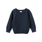 Billy Jumper - Navy Basket Knit