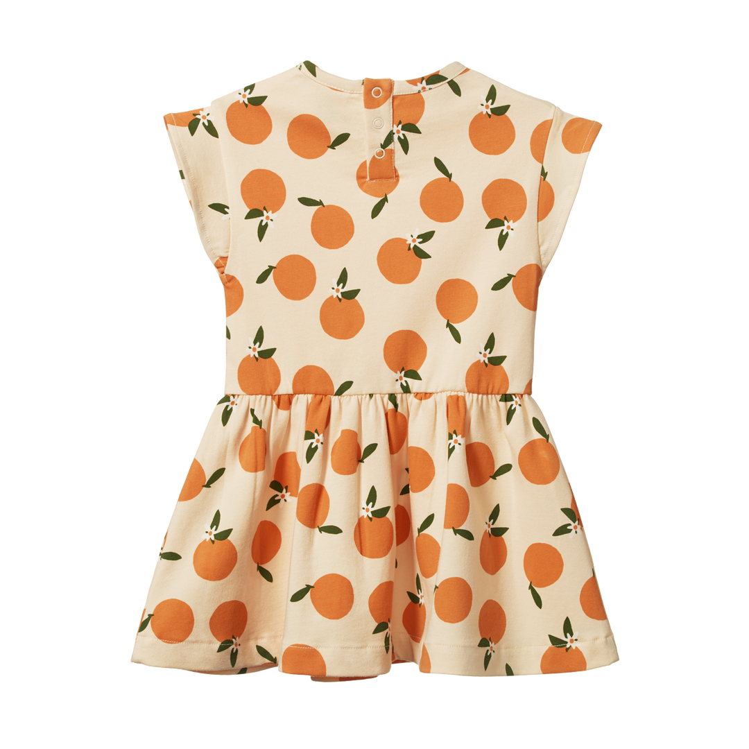Nature Baby Twirl Dress - Grande Orange Blossom Print