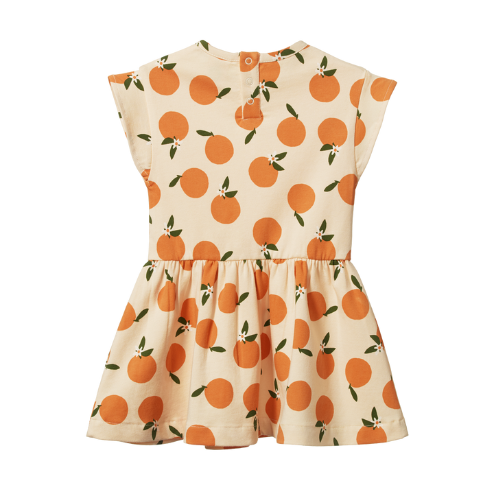 Nature Baby Twirl Dress - Grande Orange Blossom Print