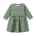 Long Sleeve Twirl Dress - Eden Sea Stripe