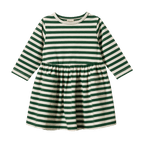 Long Sleeve Twirl Dress - Eden Sea Stripe