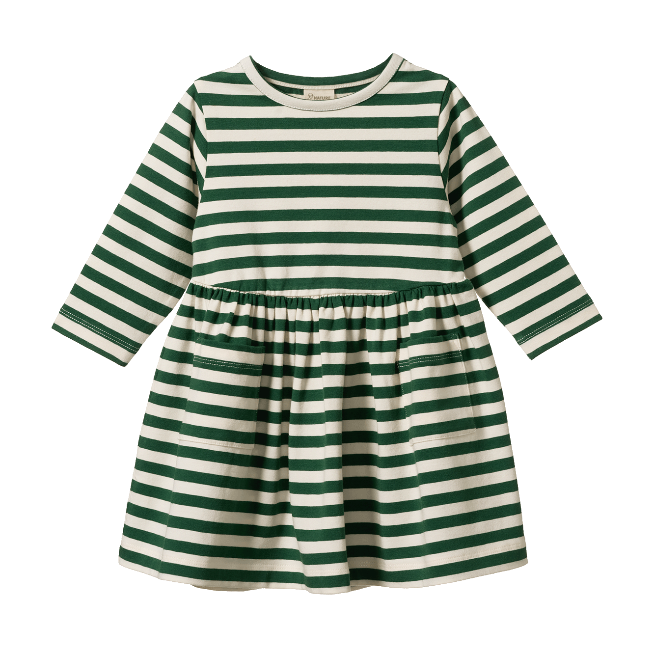 Long Sleeve Twirl Dress - Eden Sea Stripe