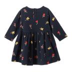 Long Sleeve Twirl Dress - Navy Tulip Print