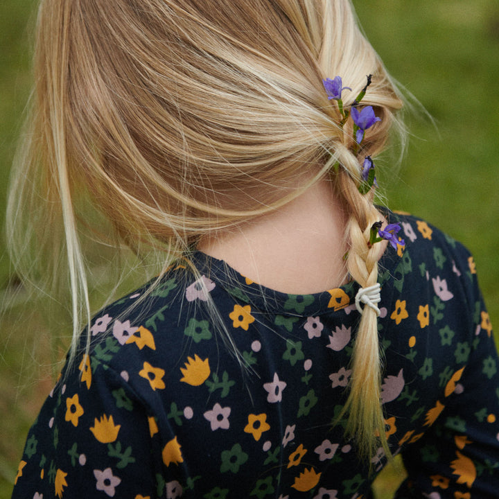 Nature Baby Long Sleeve Twirl Dress - Navy Pollyanna Print