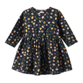 Long Sleeve Twirl Dress - Navy Pollyanna Print