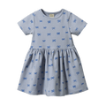 Saturday Dress - Ribbons Zen Blue Print