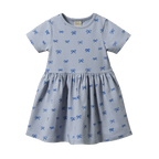 Saturday Dress - Ribbons Zen Blue Print
