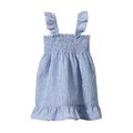 Gala Dress Linen - Blue Stripe