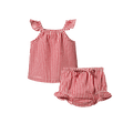 Petal Set Gingham - Red Check