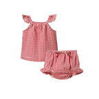 Petal Set Gingham - Red Check