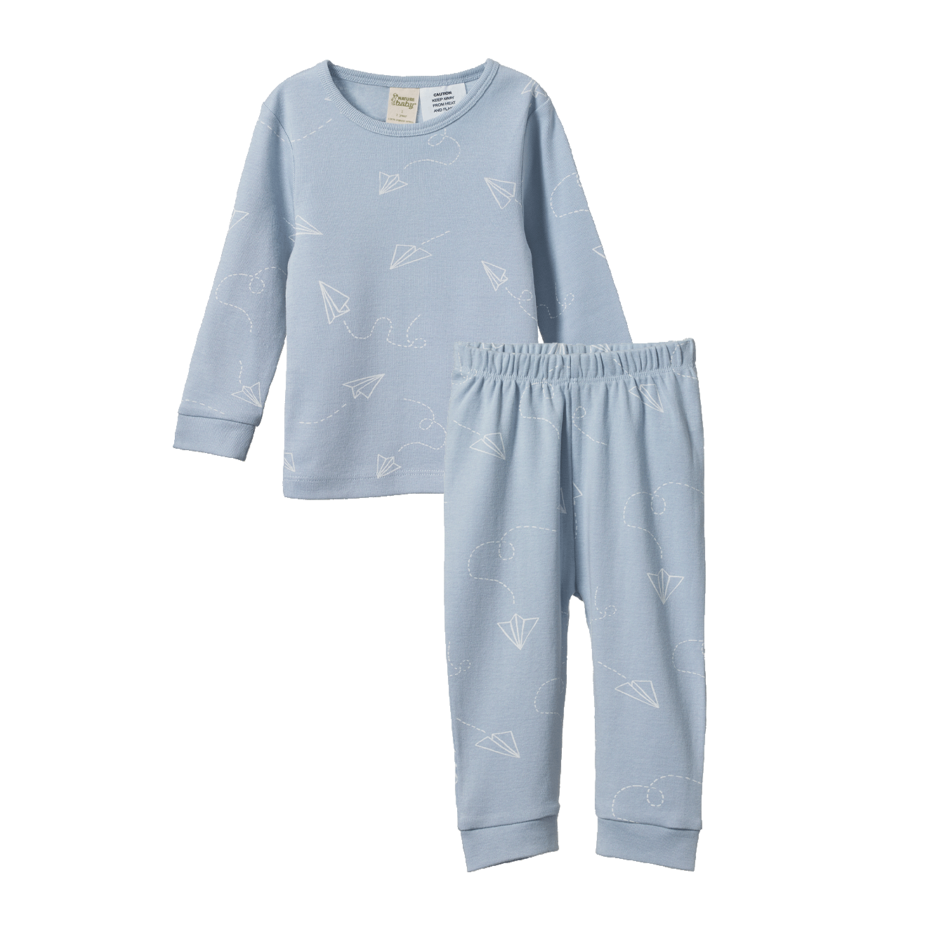 Long Sleeve Pyjamas - Paper Planes Print