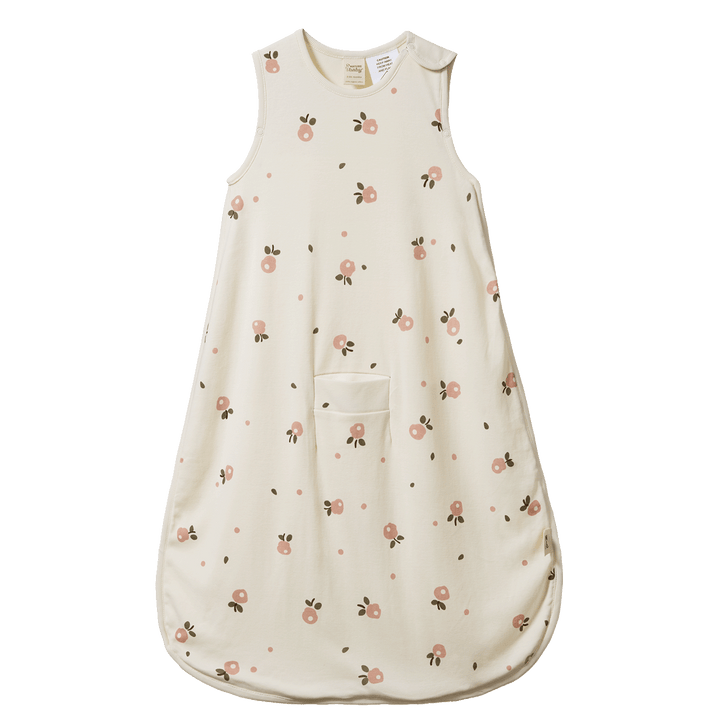Nature Baby Organic Cotton Sleeping Bag - Posey Blossom Rose