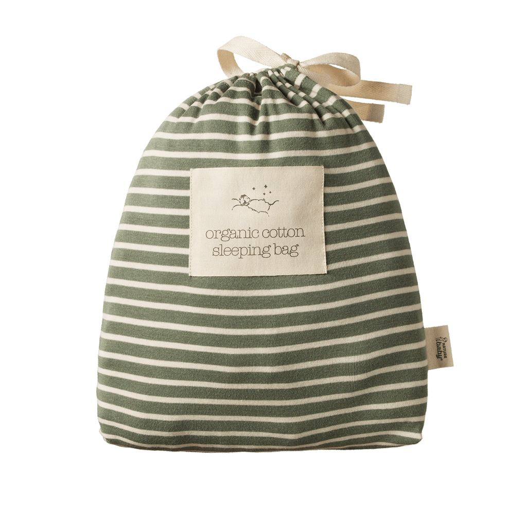 Organic Cotton Sleeping Bag - Nettle Twin Stripe