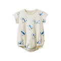 Juno Romper Waffle - Dog Walk Print