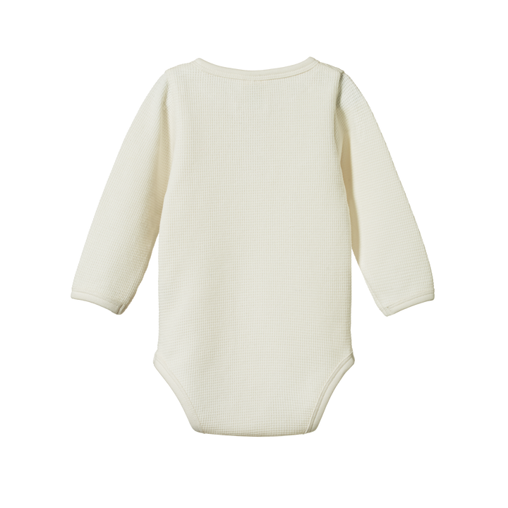 Nature Baby Henley Bodysuit Waffle - Natural