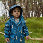 Raincoat - Puffin Teal Print