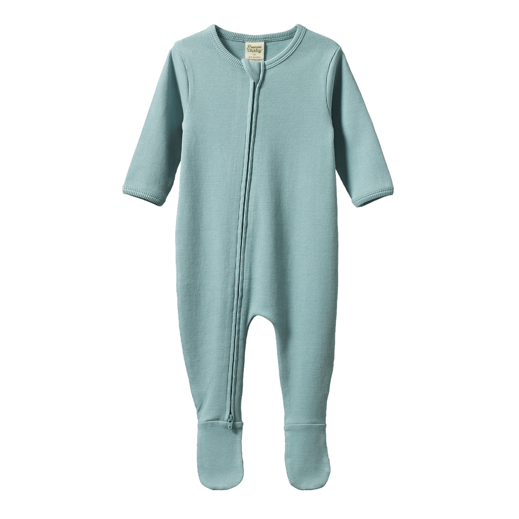 Nature Baby Dreamlands Suit Cotton Rib - Powder Blue