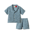 Seren Set Muslin - Blue Whale Print