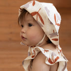 Crinkle Muslin Sunhat - Fleurette Print