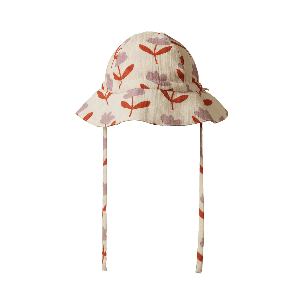 Crinkle Muslin Sunhat - Fleurette Print