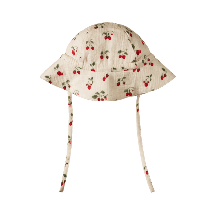 Nature Baby Crinkle Muslin Sunhat - Strawberry Blush