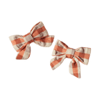 Bow Hair Clips - Dandelion Gingham