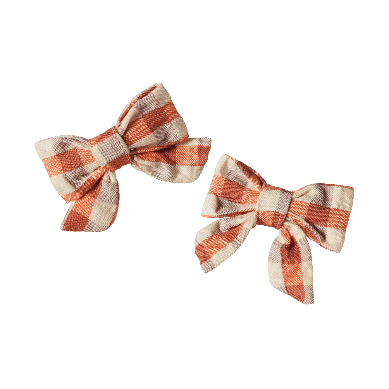 Bow Hair Clips - Dandelion Gingham