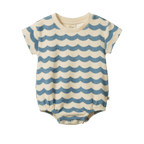 Juno Romper Terry - Waves Print
