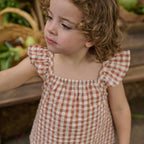 Petal Top - Dandelion Gingham