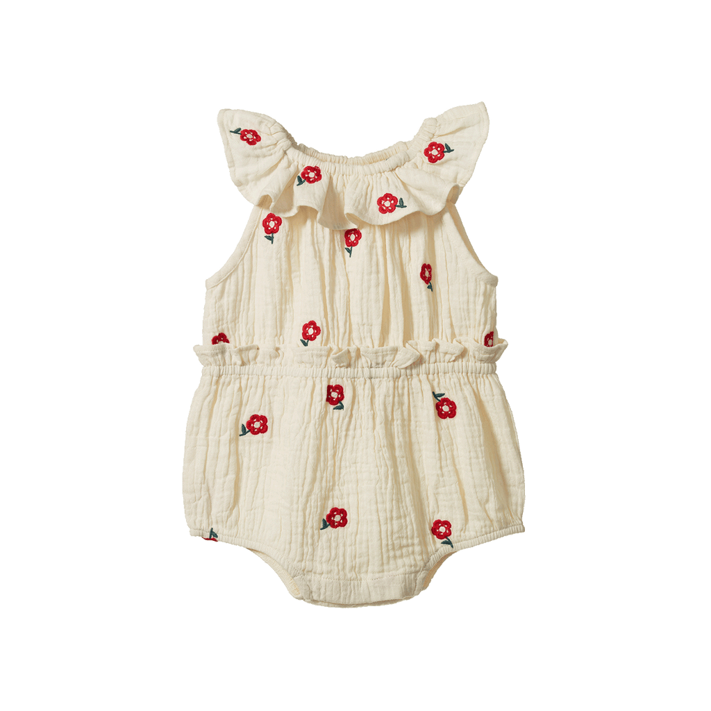Plum Suit Muslin - Red Flora