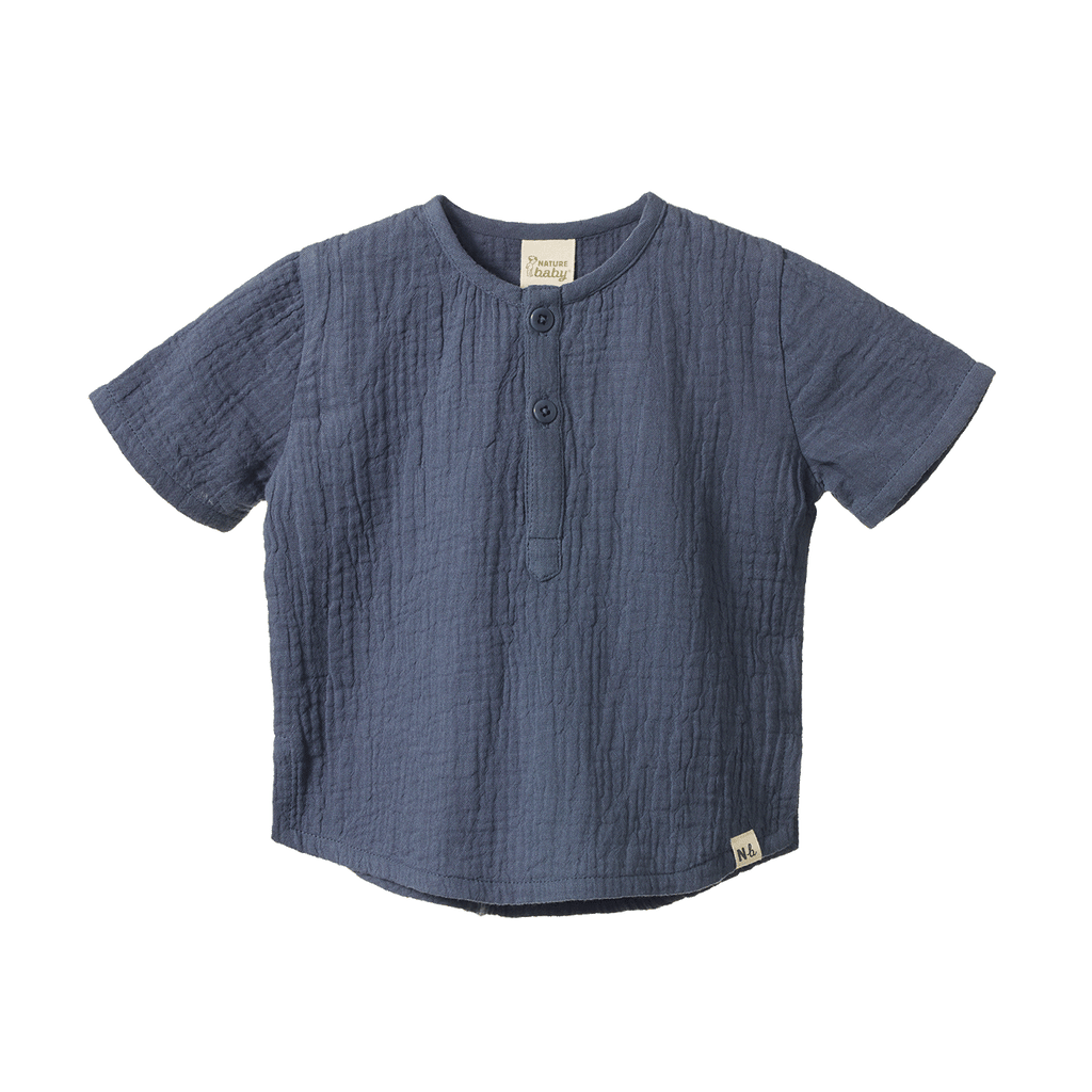 Short Sleeve Caravan Shirt Muslin - Vintage Indigo