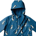 Raincoat - Puffin Teal Print