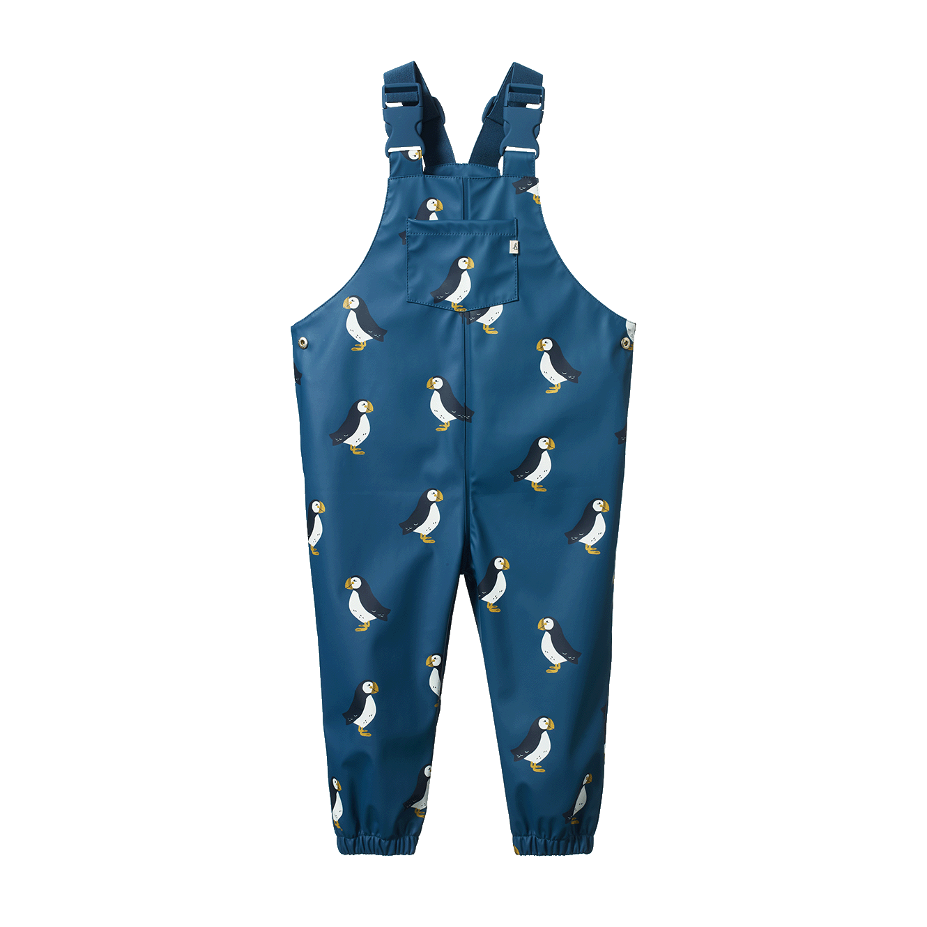 Nature Baby Splash Overalls - Puffin Teal Print