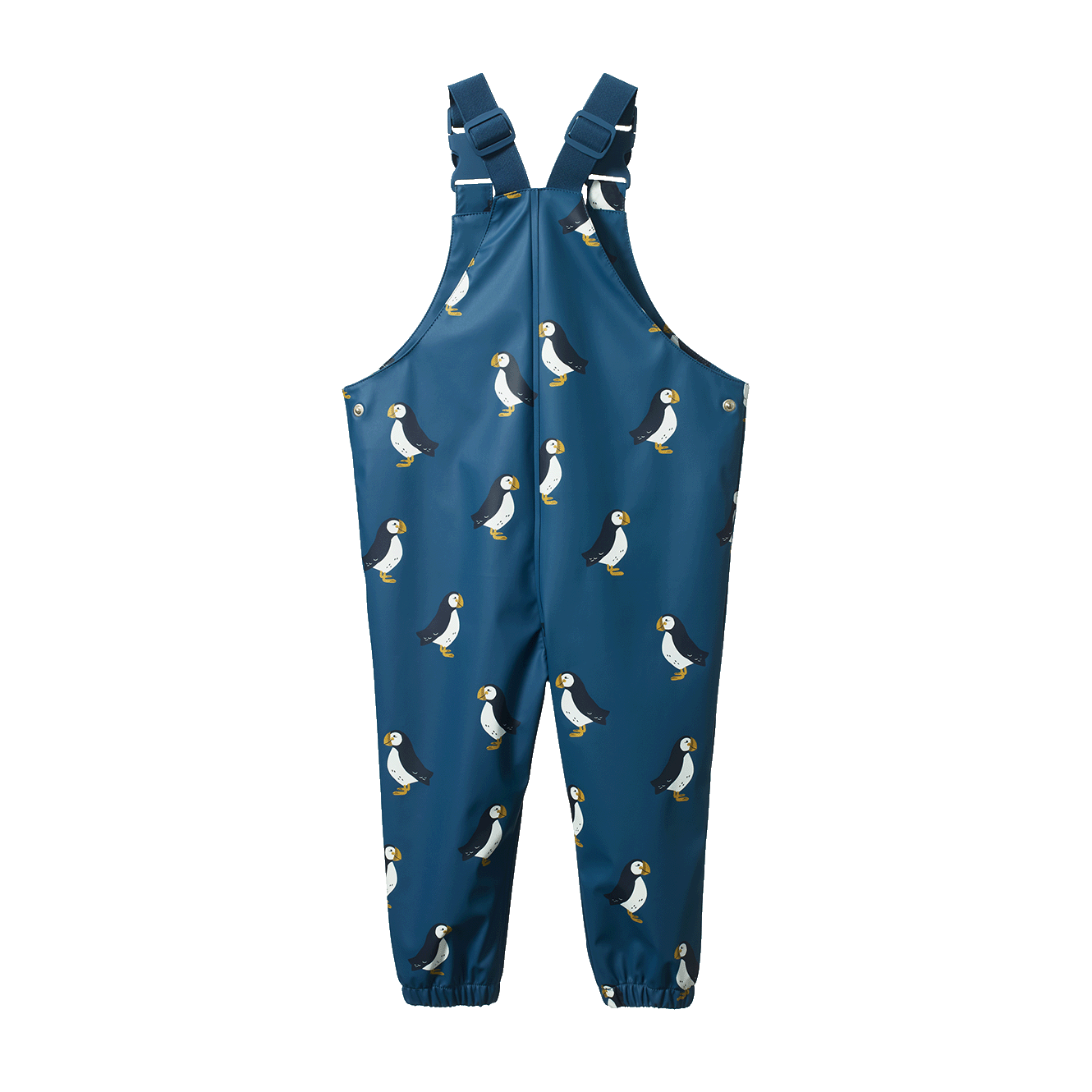 Nature Baby Splash Overalls - Puffin Teal Print