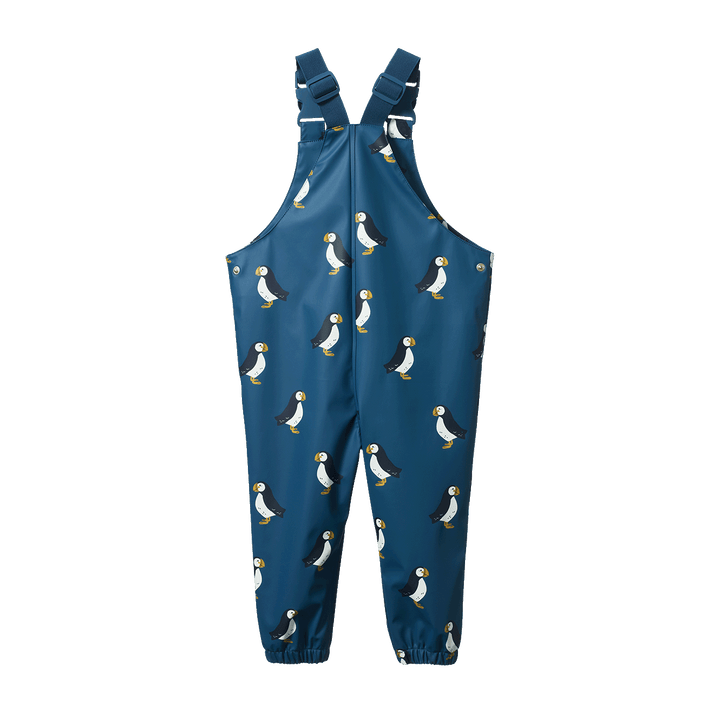 Nature Baby Splash Overalls - Puffin Teal Print