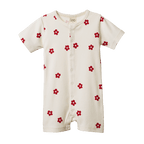 Summer Sleepy Suit - Flora Red Print