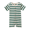 Summer Sleepy Suit - Peppermint Holiday Stripe