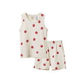 Singlet Pyjama Set - Flora Red Print