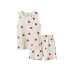 Singlet Pyjama Set - Flora Red Print