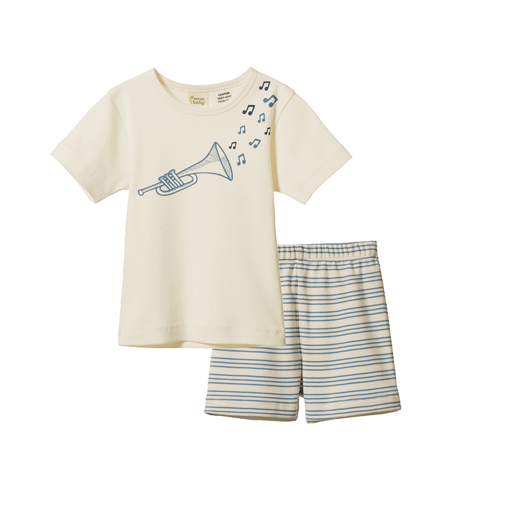 Shortie Pyjama Set - Jazz Rhythm Print