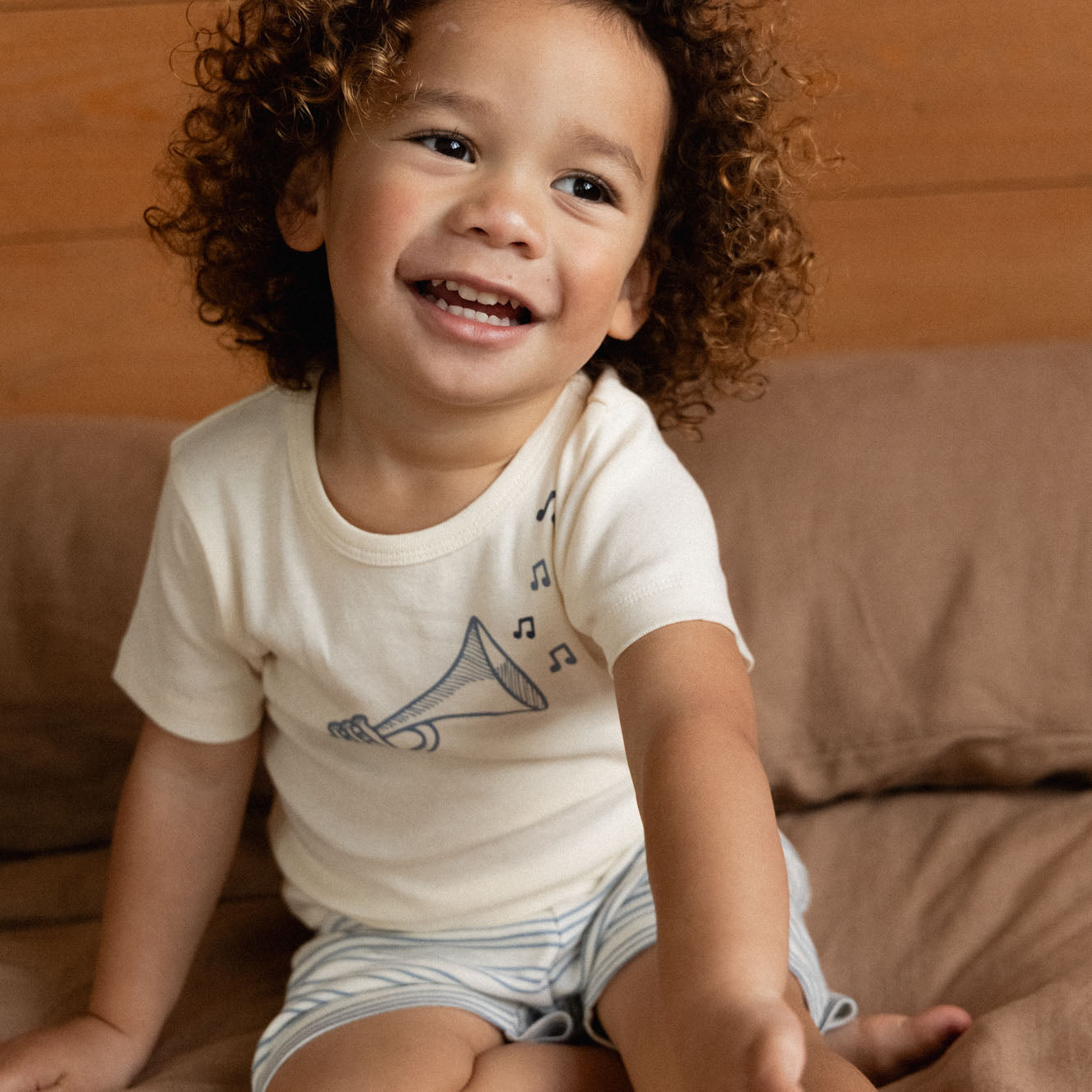 Shortie Pyjama Set - Jazz Rhythm Print
