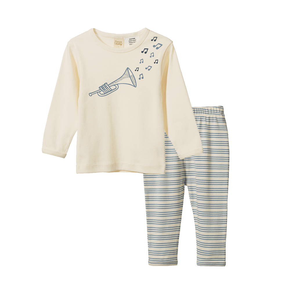 Long Sleeve Pyjamas - Jazz Rhythm Print