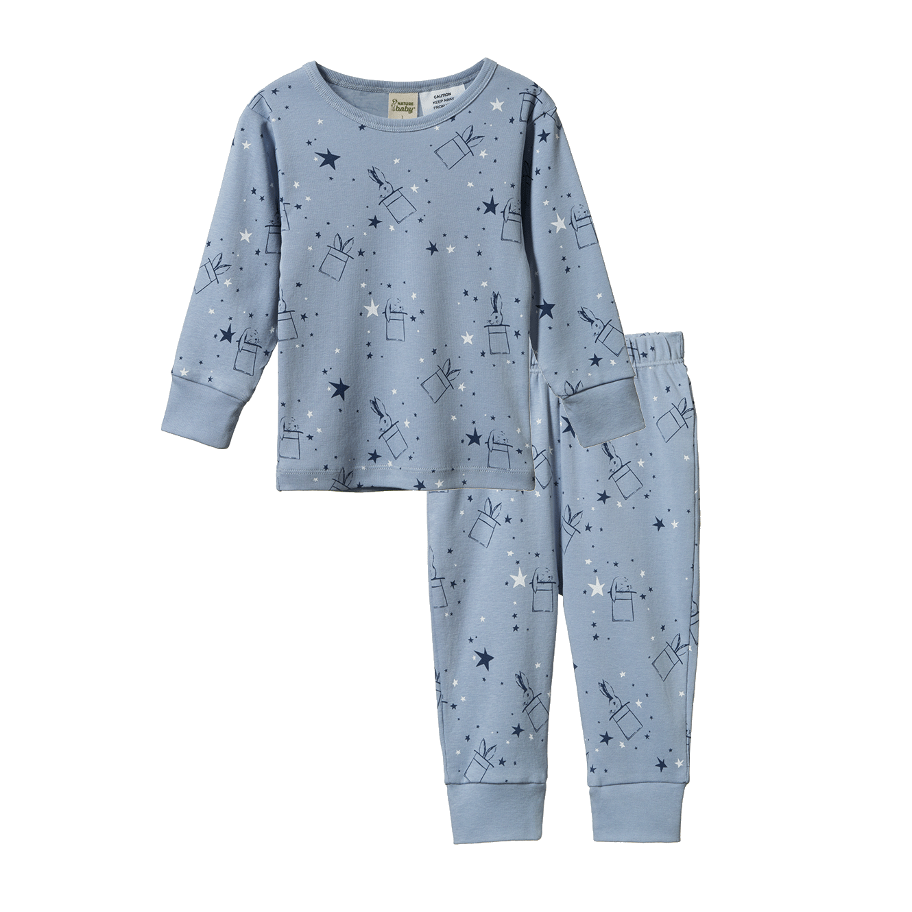 Nature Baby Long Sleeve Pyjamas - Illusion Bunny Print