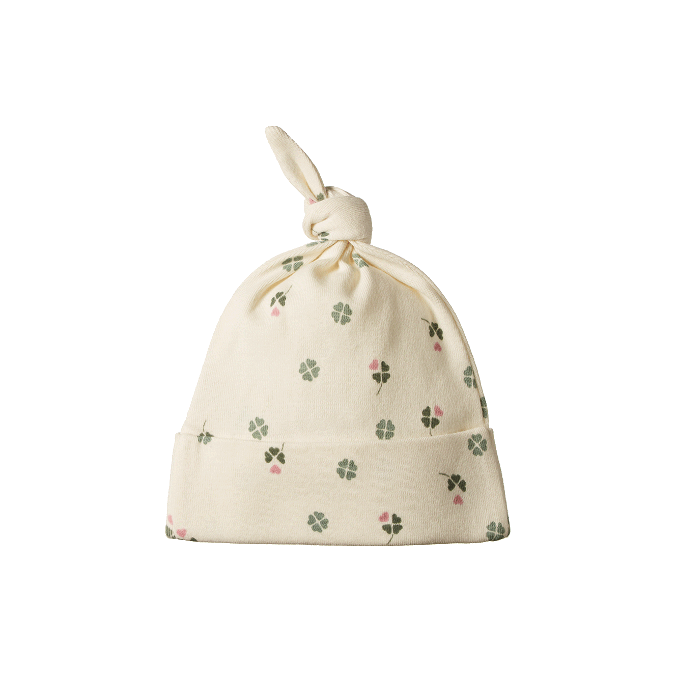 Cotton Knotted Beanie - Lucky Print