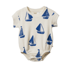 Juno Romper Terry - Regatta Print Terry