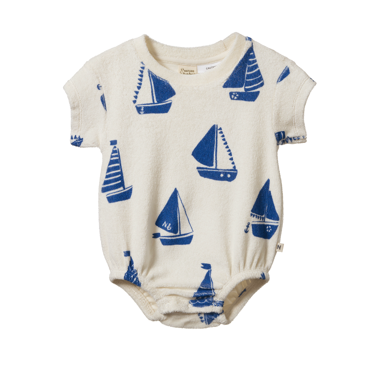 Nature Baby Juno Romper Terry - Regatta Print Terry